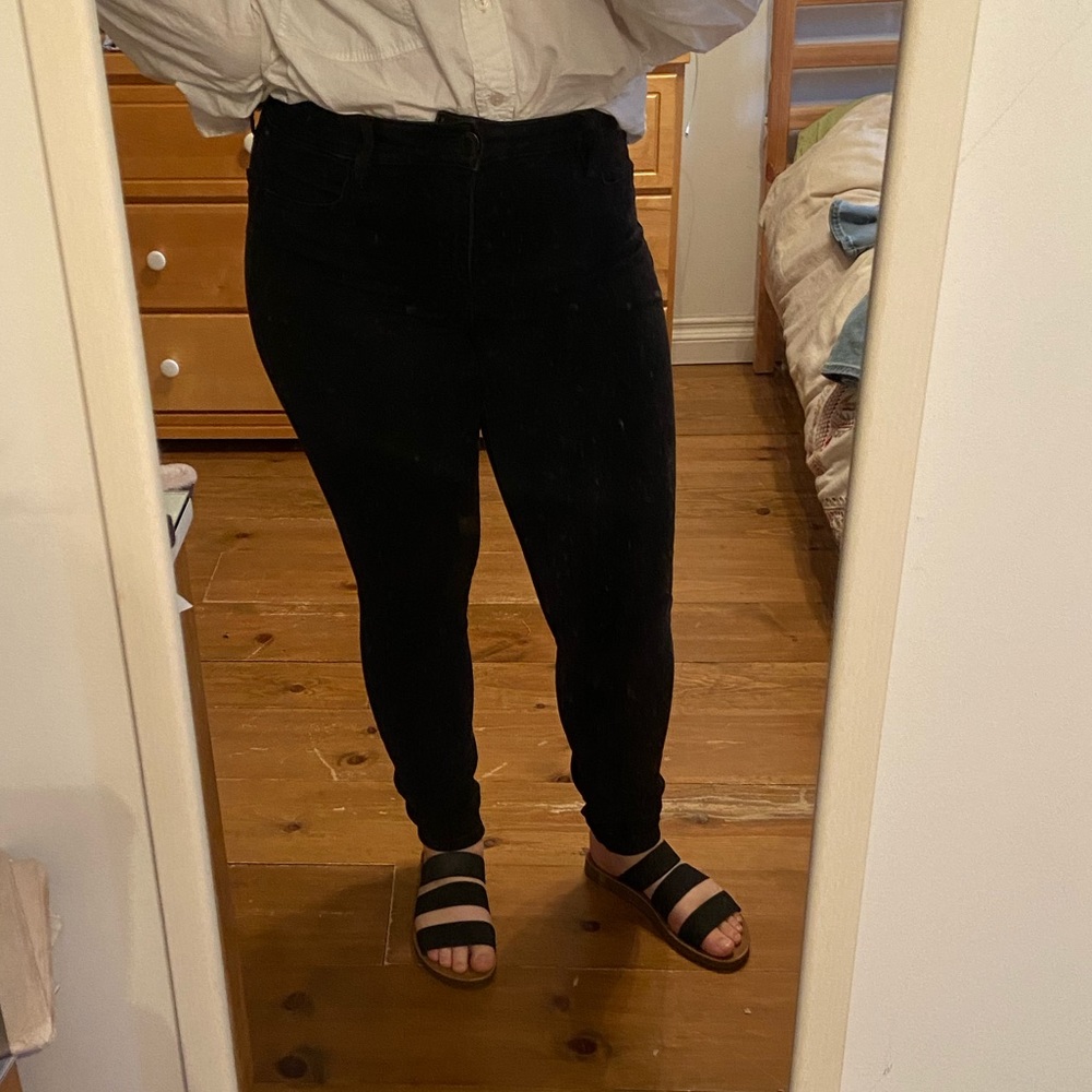 AE next levet stretch long black jegging